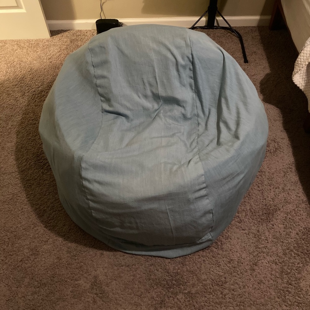Super soft denim hand made bean bag skin